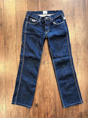 Tyndale FRMC Jeans Womens Dark Blue FR CAT 2 Work Denim Size 02x30 Relaxed Fit 2